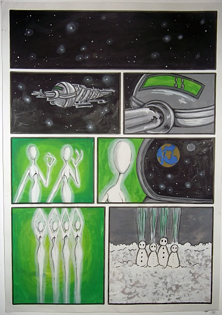 Aliens (acrylic)